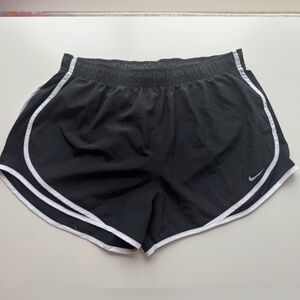 Nike Women's Black and White Athletic Shorts